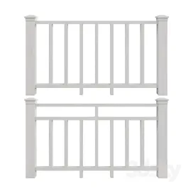 Set of Handrails Terrace Railing